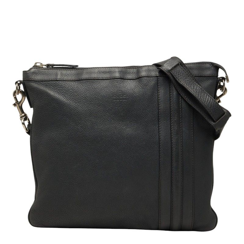Gucci Crossbody Shoulder Bag Gray Leather