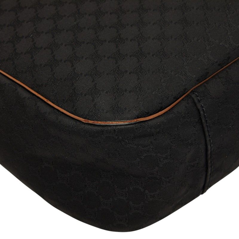 Celine Macadam Handbag Black Canvas Leather — view 7