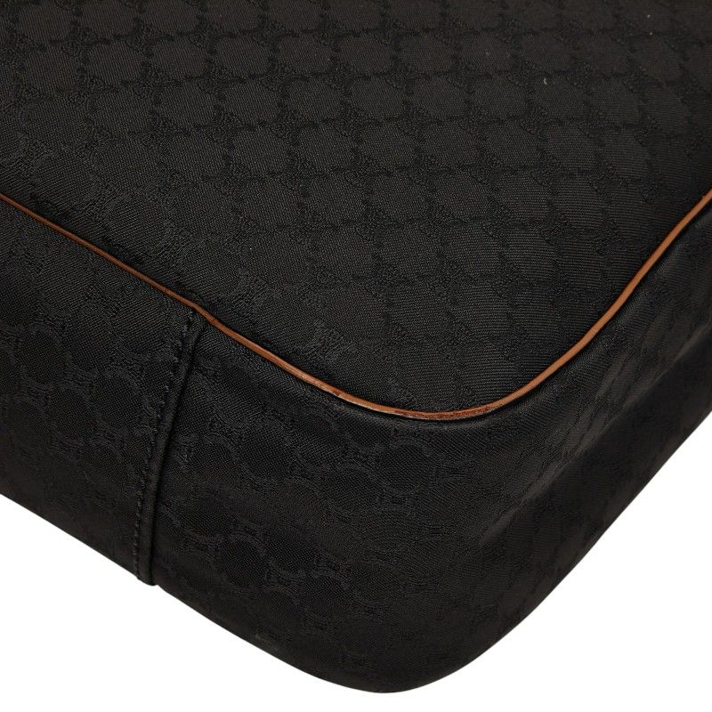 Celine Macadam Handbag Black Canvas Leather — view 6