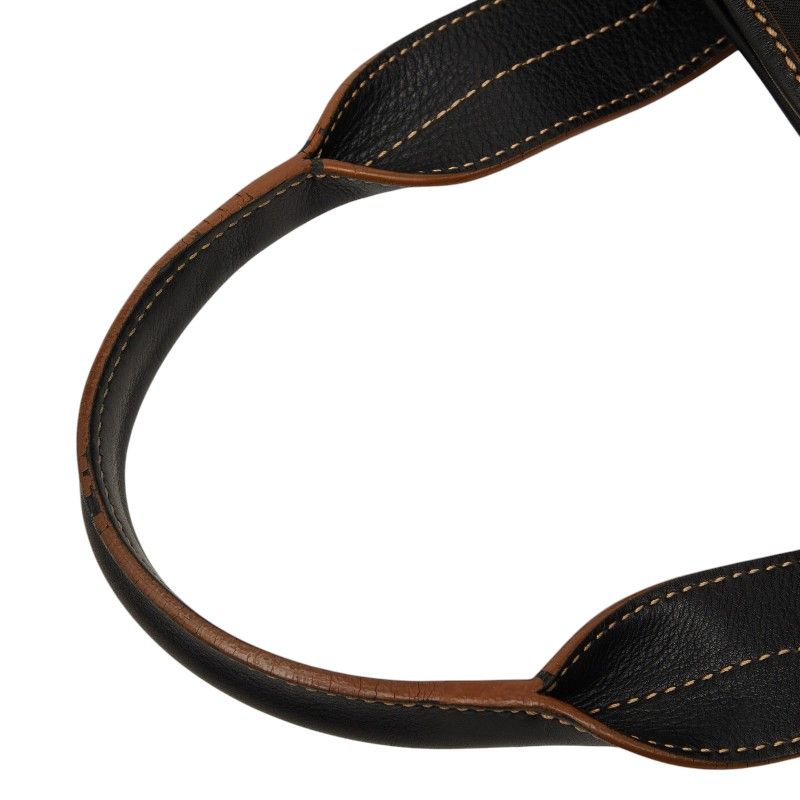 Celine Macadam Handbag Black Canvas Leather — view 8