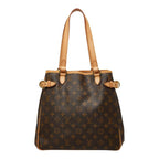 Louis Vuitton Monogram Batignolles Vertical Shoulder Bag Tote Brown Leather