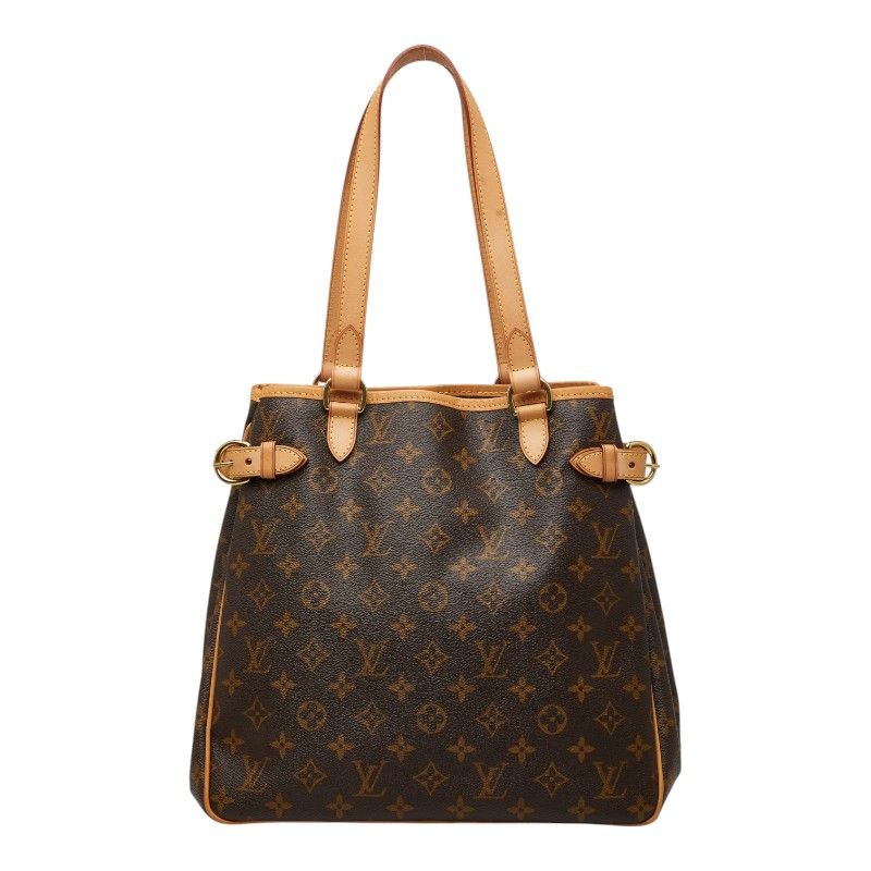 Louis Vuitton Monogram Batignolles Vertical Shoulder Bag Tote Brown Leather
