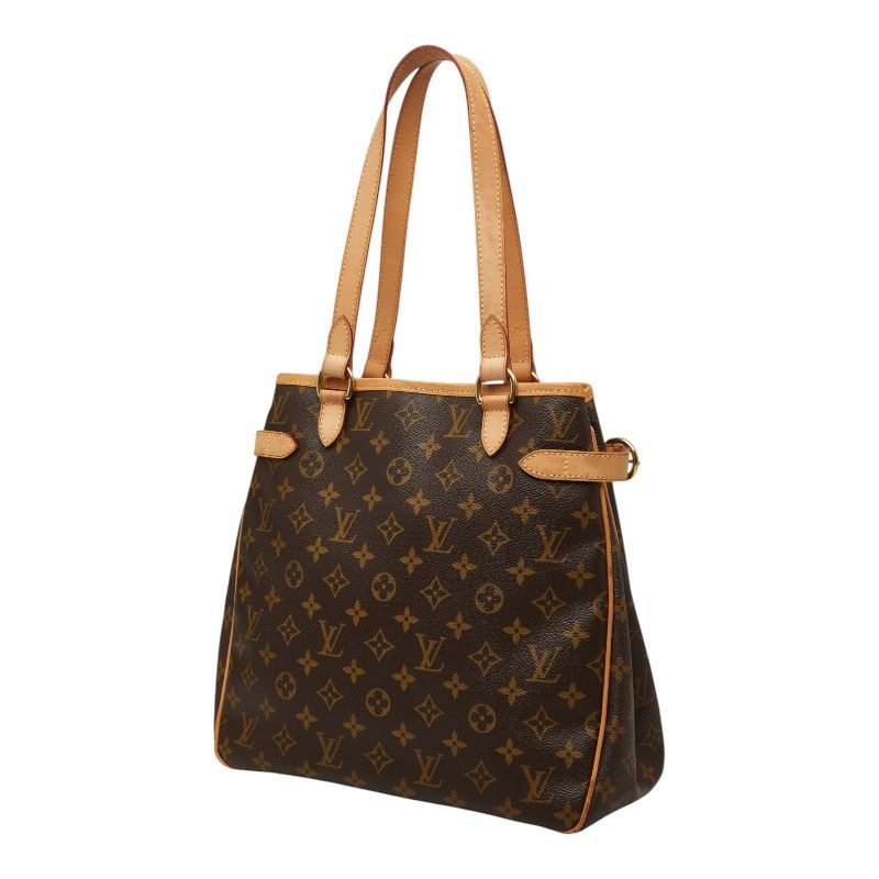 Louis Vuitton Monogram Batignolles Vertical Shoulder Bag Tote Brown Leather — view 2