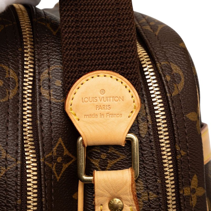Louis Vuitton Monogram Reporter GM Crossbody Shoulder Bag Brown Leather — view 5