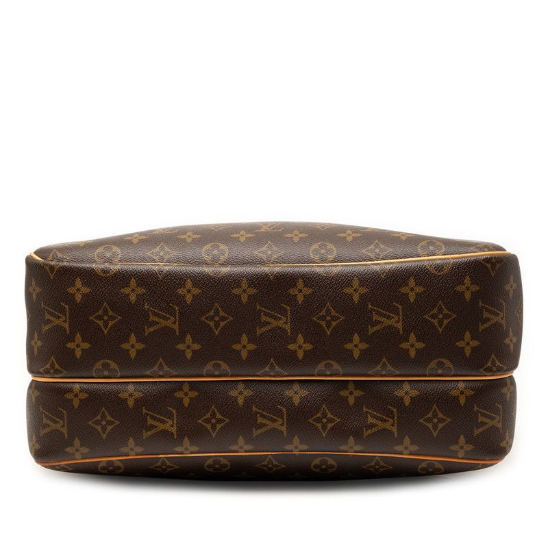 Louis Vuitton Monogram Reporter GM Crossbody Shoulder Bag Brown Leather — view 3