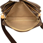 Louis Vuitton Monogram Reporter GM Crossbody Shoulder Bag Brown Leather — view 4