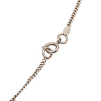 Chanel CC Logo Necklace Silver Black Metal Color Stone — view 4