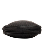 Fendi Zucchino Crossbody Shoulder Bag Black Canvas Leather — view 3