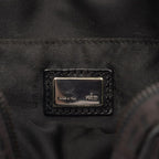 Fendi Zucchino Crossbody Shoulder Bag Black Canvas Leather — view 5