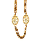 Chanel CC Logo Crown Chain Necklace Gold Plated — view 3