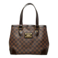 Louis Vuitton Damier Hampstead PM Tote Brown Leather