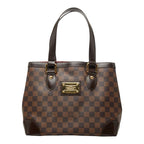 Louis Vuitton Damier Hampstead PM Tote Brown Leather