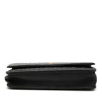 Chanel CC Logo Micro Quilted Chain Wallet Shoulder Bag Black Lambskin — view 3