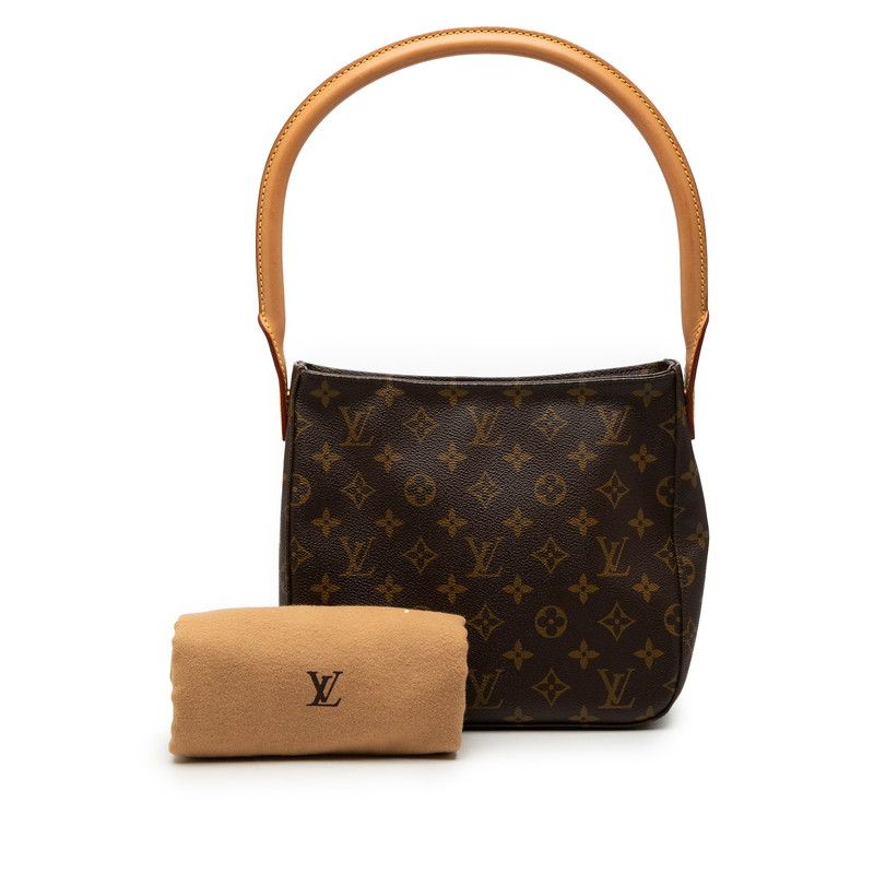 Louis Vuitton Monogram Looping MM Shoulder Bag Brown Leather — view 7