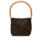 Louis Vuitton Monogram Looping MM Shoulder Bag Brown Leather