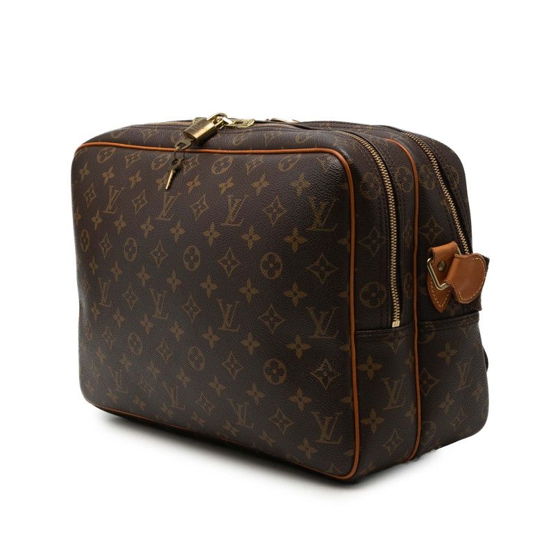 Louis Vuitton Monogram Reporter GM Crossbody Shoulder Bag Brown Leather — view 2
