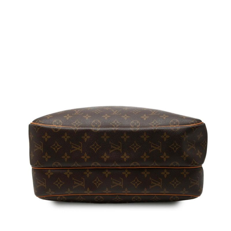 Louis Vuitton Monogram Reporter GM Crossbody Shoulder Bag Brown Leather — view 3