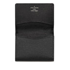 Louis Vuitton Taiga Envelope Carte de Visite Card Case Noir Black Leather — view 4