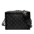 Louis Vuitton Monogram Eclipse Soft Trunk Crossbody Shoulder Bag Black Gray