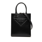 Prada Triangle Logo Mini 2-Way Shoulder Bag Black Leather