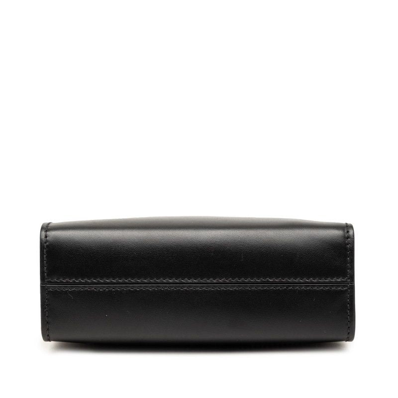 Prada Triangle Logo Mini 2-Way Shoulder Bag Black Leather — view 3