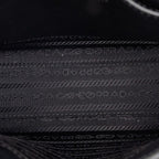 Prada Triangle Logo Mini 2-Way Shoulder Bag Black Leather — view 4