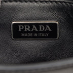 Prada Triangle Logo Mini 2-Way Shoulder Bag Black Leather — view 5