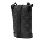 Louis Vuitton Monogram Eclipse Envelope Pouch Shoulder Bag Black Gray Leather — view 2