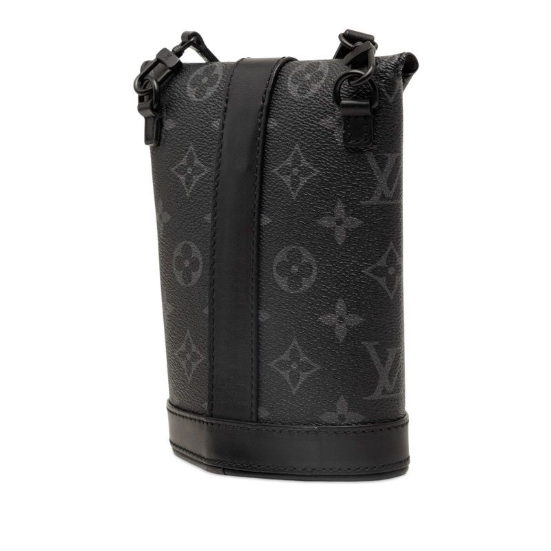 Louis Vuitton Monogram Eclipse Envelope Pouch Shoulder Bag Black Gray Leather — view 2