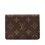 Louis Vuitton Monogram Porto 2 Cult Vertical Card Case Fixed Era Brown Leather