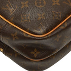 Louis Vuitton Monogram Reporter PM Crossbody Shoulder Bag Brown Leather — view 7