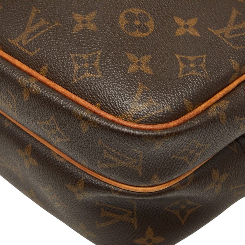 Louis Vuitton Monogram Reporter PM Crossbody Shoulder Bag Brown Leather — view 4