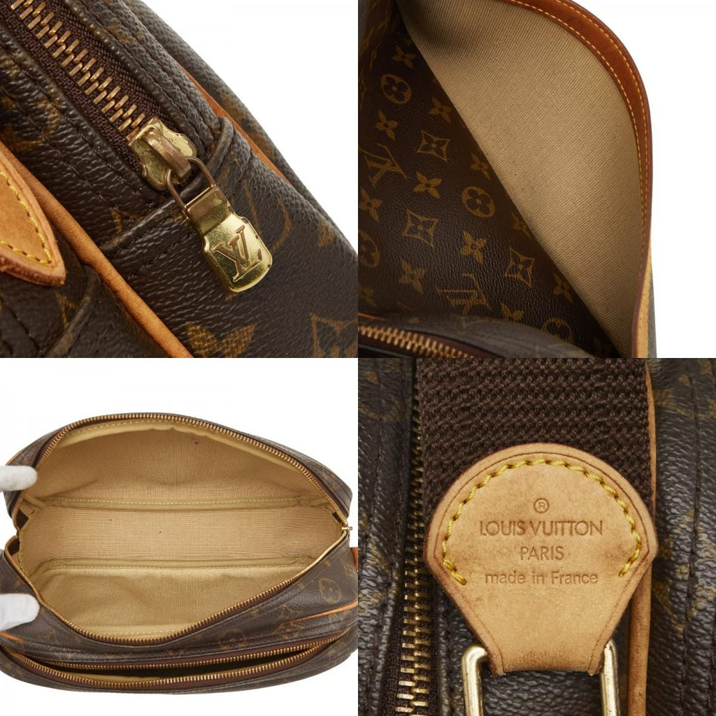 Louis Vuitton Monogram Reporter PM Crossbody Shoulder Bag Brown Leather — view 9