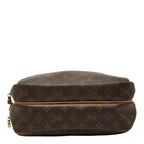 Louis Vuitton Monogram Reporter PM Crossbody Shoulder Bag Brown Leather — view 3