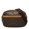 Louis Vuitton Monogram Reporter PM Crossbody Shoulder Bag Brown Leather