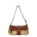 Dior Street Chic Shoulder Bag Beige Brown Leather