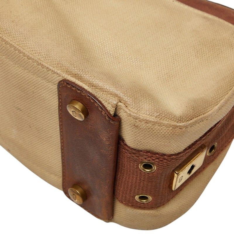 Dior Street Chic Shoulder Bag Beige Brown Leather — view 6