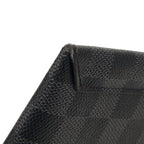Louis Vuitton Damier Graphite Alpha Triple Pouch Set of 3 Clutch Black Leather — view 5