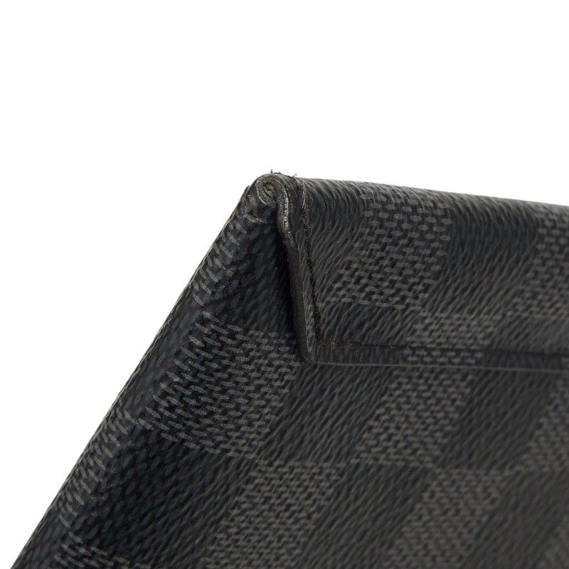 Louis Vuitton Damier Graphite Alpha Triple Pouch Set of 3 Clutch Black Leather — view 5