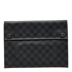Louis Vuitton Damier Graphite Alpha Triple Pouch Set of 3 Clutch Black Leather — view 2
