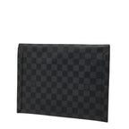 Louis Vuitton Damier Graphite Alpha Triple Pouch Set of 3 Clutch Black Leather — view 3
