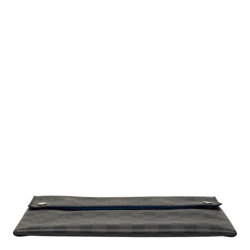 Louis Vuitton Damier Graphite Alpha Triple Pouch Set of 3 Clutch Black Leather — view 4