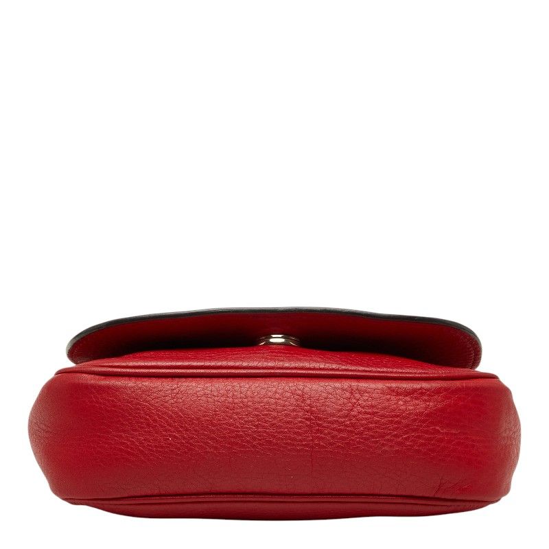 Gucci Soho Interlocking Chain Shoulder Bag Red Leather — view 3