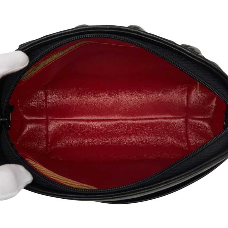Dior Crossbody Shoulder Bag Black Leather — view 7