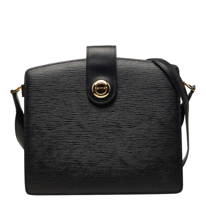 Louis Vuitton Epi Capuchin Shoulder Bag Black Noir Leather