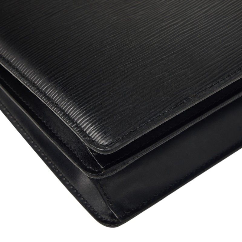 Louis Vuitton Epi Capuchin Shoulder Bag Black Noir Leather — view 5