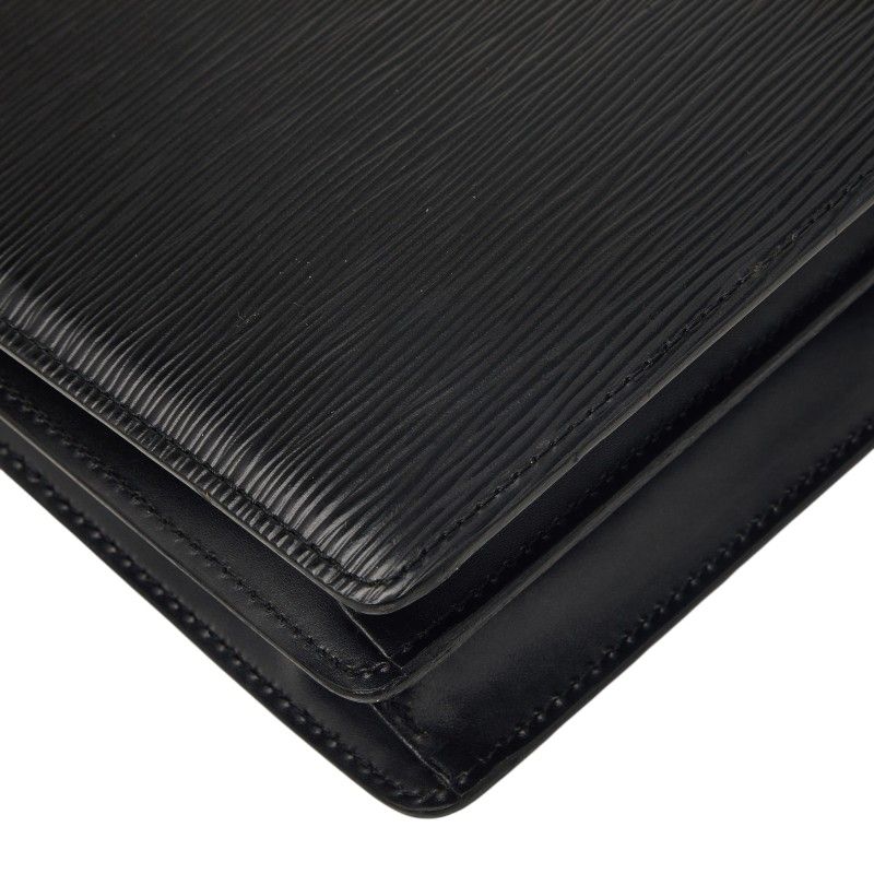 Louis Vuitton Epi Capuchin Shoulder Bag Black Noir Leather — view 8