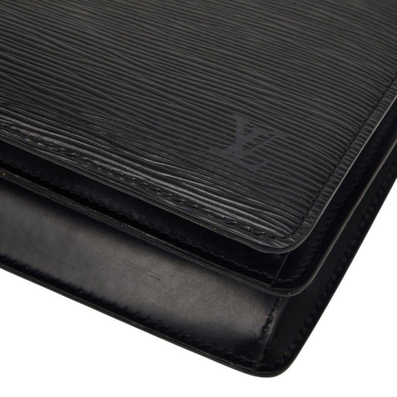 Louis Vuitton Epi Capuchin Shoulder Bag Black Noir Leather — view 6