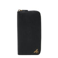 Prada Zip Around Wallet Black Saffiano Leather