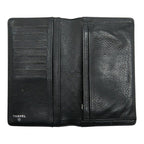 Chanel CC Logo Wild Stitch Wallet Black Leather — view 9